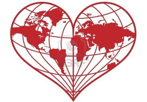 Heart Shaped Red Earth Globe