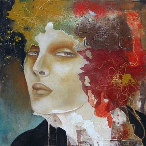 Modern Abstract Portraits Of Woman By Pascale Pratte Abstract Portrait