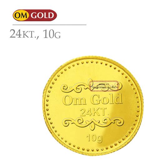10 Gram Gold Coin 24kt 99 5 Purity Om Brand 2015