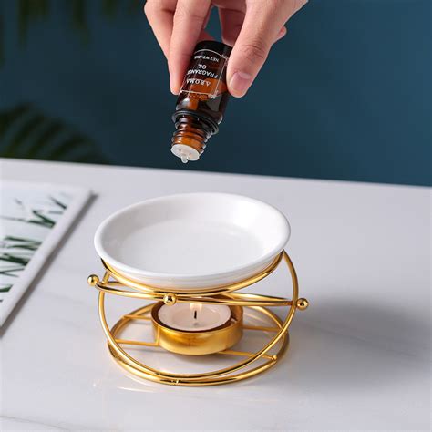 Ceramic Tealight Candle Holder Oil Burner Aroma Diffuser Furnace Home Decoration Iron Oil Burner