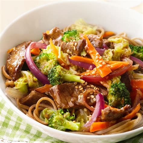 Beef noodle skillet dinner is a perfect busy day meal. The Best 30-Day Diabetes Diet Plan | Asian beef stir fry, Food recipes, Spring recipes