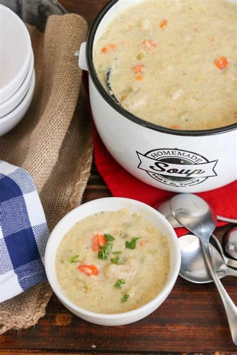 Chicken and corn soup (also called cream corn soup) is a thick cantonese soup. Creamy Chicken Stew with Quinoa (Instant Pot/Stove Top) |Kylee Cooks