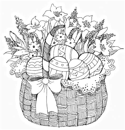 Pb Easter Basket Easter Coloring Pages Spring Coloring Pages