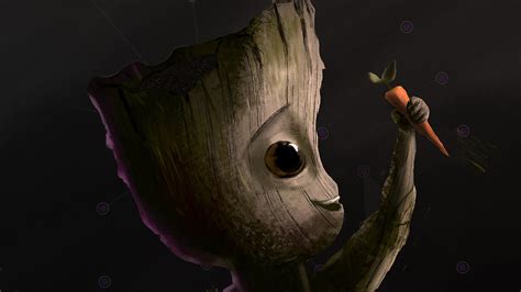 2560x1440 Baby Groot Carrot Artwork 1440p Resolution Hd 4k Wallpapers