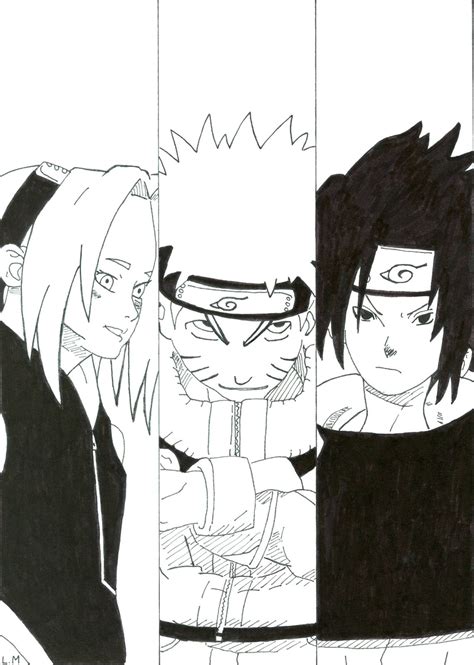Naruto 4 Dessin De Naruto Sasuke Et Sakura Lucas Art