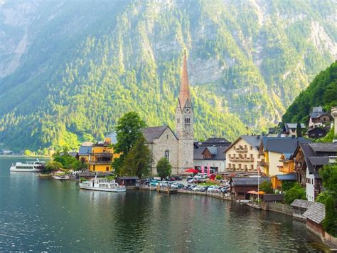 Premium Photo Hallstatt Austria Mountain Village In The Austrian Alps