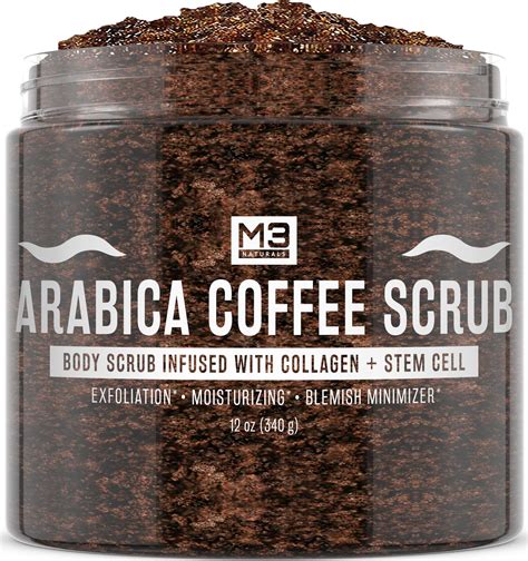 Buy M3 Naturals Arabica Coffee Scrub Infused With Collagen And Stem Cell Natural Body And Face