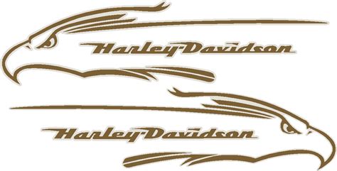 Harley Davidson Fxd Gold Eagle Tank Decals 280mm Collideascope