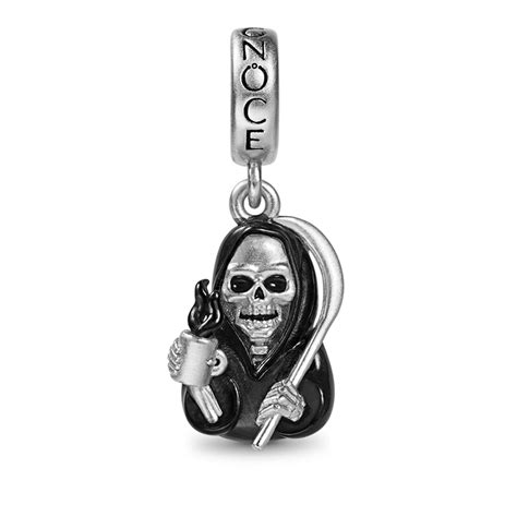Gnoce Halloween Exclusive Grim Reaper Skull Sterling Silver Charm Bead