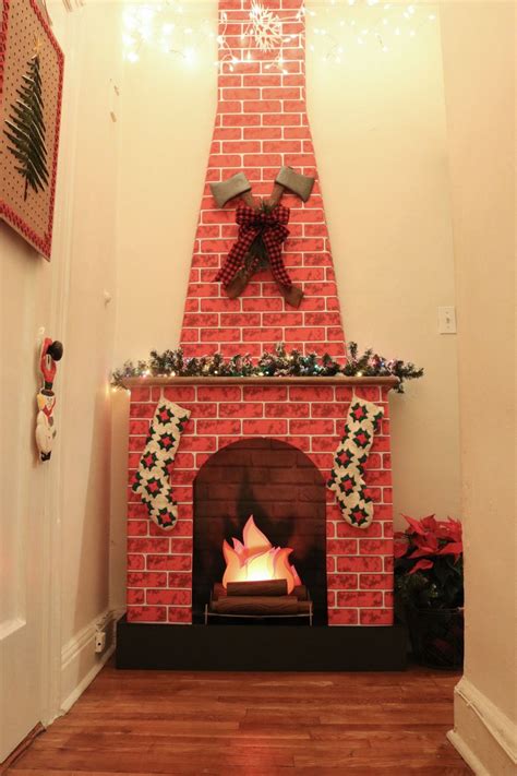 Dollar Store Vintage Christmas Fireplace Diy Crafty Lumberjacks Diy