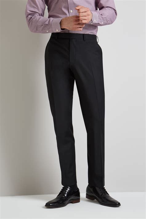 Moss 1851 Performance Tailored Fit Black Trousers