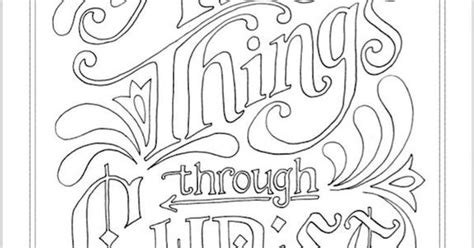 This bible verse coloring page features the scripture philippians 4:13. Philippians 4 13 Coloring Page Coloring Pages