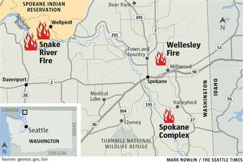 Wildfires In Spokane Region Grow Destroy More Than A Dozen Homes The Seattle Times