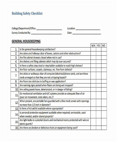 Construction Checklist Template Excel Beautiful 8 Building Checklist