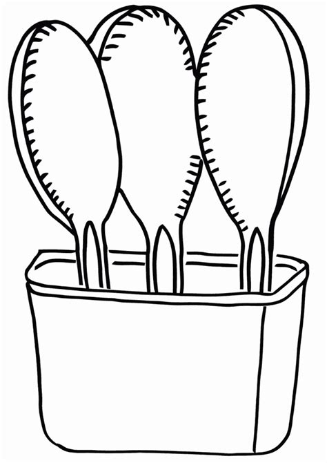 Use these images to quickly print coloring pages. Spoon coloring pages | Coloring pages to download and print