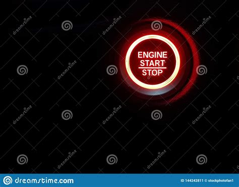 Let's take a look at the procedure. Glowing Red Engine Start Stop Light And Black Background ...