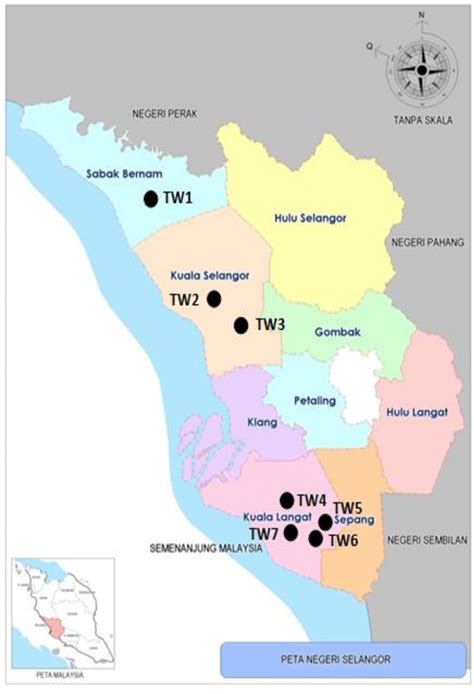 s(ə)laŋo(r)), also known by its arabic honorific darul ehsan, or abode of sincerity, is one of the 13 states of malaysia. Locations of the tube wells at the coastal area of ...