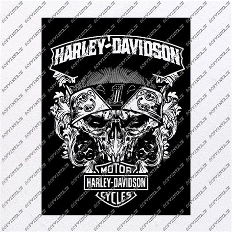 Harley Davidson Svg File Skull Svg Design Clipart Motorcycles Svg