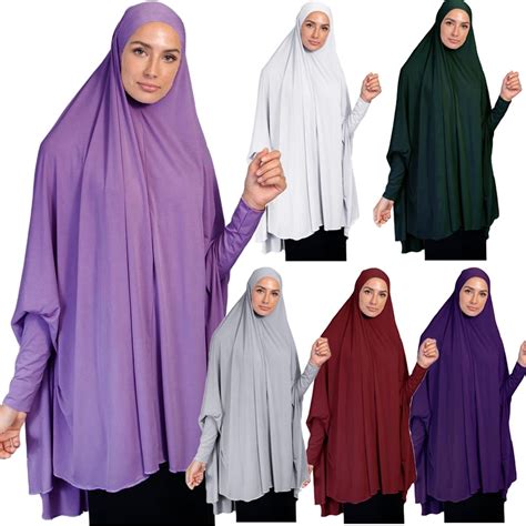 Muslim Women Large Scarf Hijab Full Cover Prayer Khimar Niqab Burqa Long Oversize Headscarf