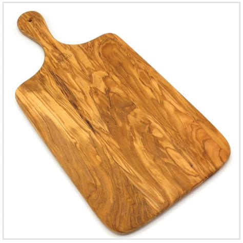 Cutting Board With Handle In Olive Wood The Triggerfish Cookshop