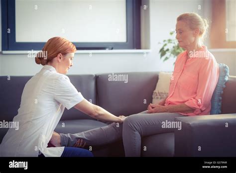 Woman Giving Massage Treatment Hi Res Stock Photography And Images Alamy