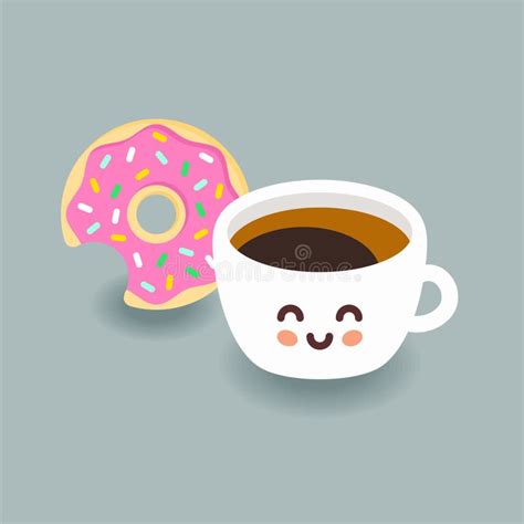 Good Morning Coffee Donut Stock Illustrations 356 Good Morning Coffee