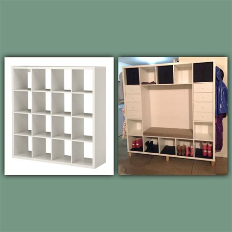 IKEA hack: Kallax shelves to mudroom bench | Crafty Things to Make