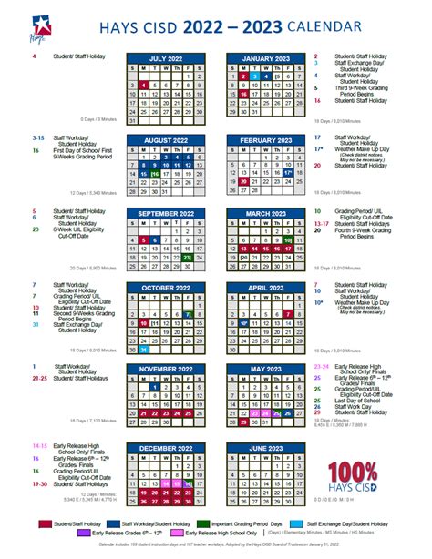 Student Services Academic Calendars