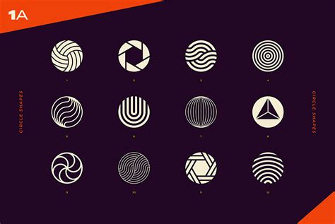 96 Abstract Logo Marks Geometric Shapes Collection Graphics