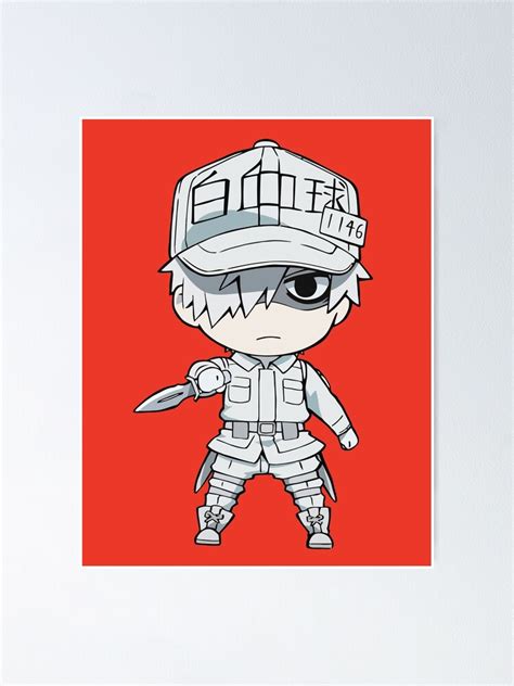 Cells At Work White Blood Cell Poster By Chibify Redbubble