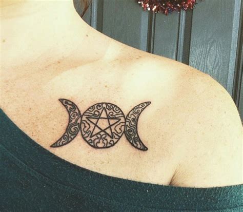 The Wiccan Pagan ‘triple Moon Symbol Also Known As The ‘goddess