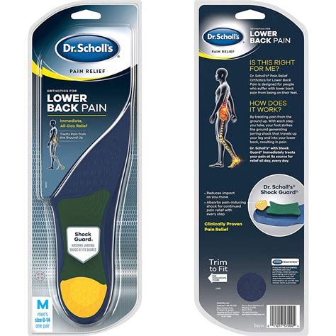 Dr Scholl S Pain Relief Orthotics For Lower Back Pain Insoles For Men