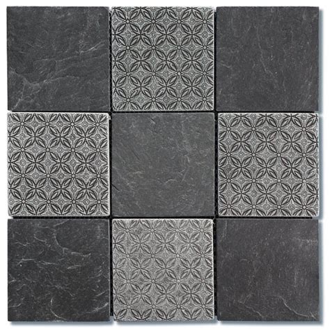 Intrend Tile 4 X 4 Slate Mosaic Pattern Wall And Floor Tile Wayfair