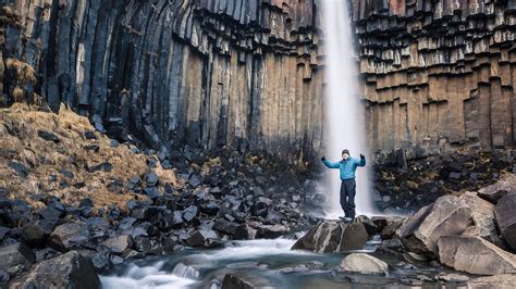 Visiting Legendary Icelandic Waterfall With Hexagon Shaped Rocks Youtube