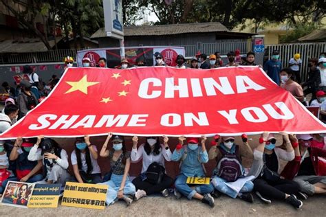 Anti China Protests In Myanmar As Beijing Seen Supportive Of Military Coup Dozens Of Chinese