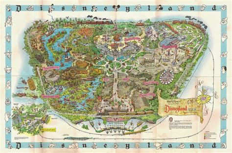 Disney Avenue Disneyland Map Evolution 1955 2015