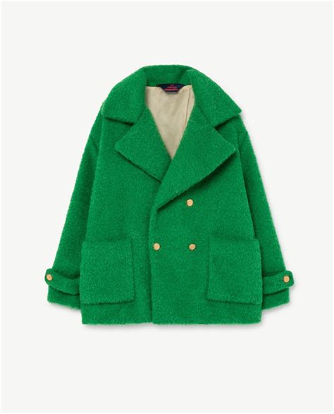 Electric Green Jaguar Coat The Animals Observatory Kids Outfits