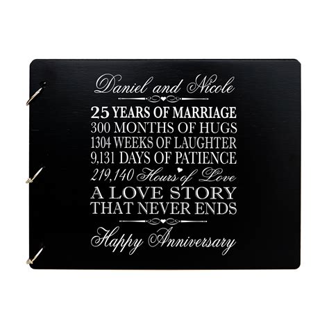Personalized 25th Anniversary Guest Book Design 3 Lifesong Milestones