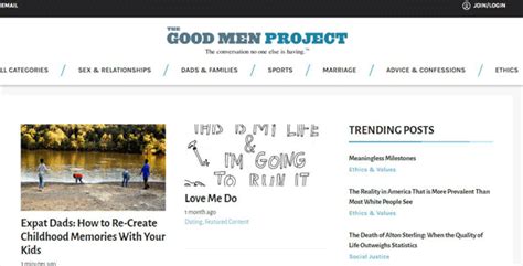 The Good Men Project Leading The Discussion On How Men Handle Dating Sex And Fatherhood In