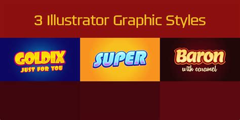 Free 3 Illustrator Graphic Styles Ai