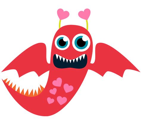 Red Cute Monsters Clipart Clipground