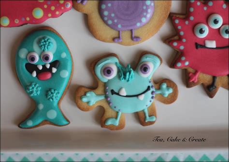 This listing is for an assortment of 12 hand decorated monster truck themed sugar cookies. Tea, Cake & Create: Monsters! (Monster Decorated Cookies)