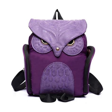 Backpack Women Leather Owl Backpack Female Mujer Mochila Escolar