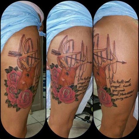 Deer Tattoo Thigh Feminine Buck Deer Tattoo Thigh Tattoo Tattoos
