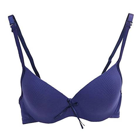 Buy Push Up Seamless Bras Striped Padded Bras Brassiere Seamless Padded Underwear Blue Cup Size