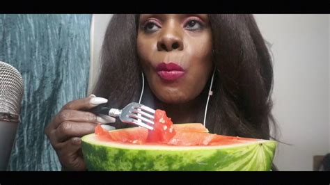 eating sounds asmr watermelon youtube