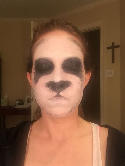 My Version Of A Panda Halloween Face Makeup Face Makeup Halloween Face