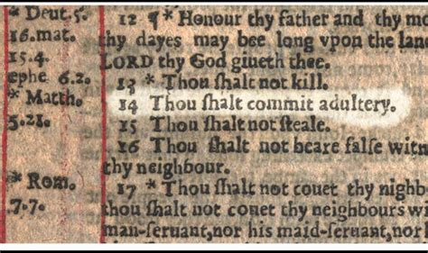 Thou Shalt Commit Adultery Misprinted Bible Goes To Auction Weird