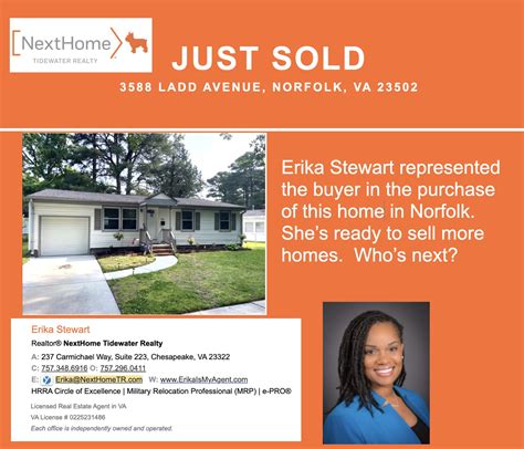 Erika Just Sold Another Home Nexthome Tidewater Realty
