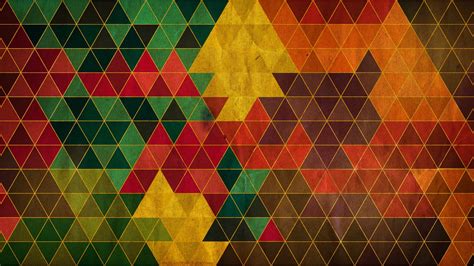 Wallpaper Abstract Symmetry Yellow Triangle Pattern
